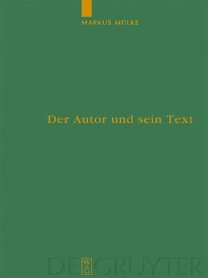 cover image of Der Autor und sein Text